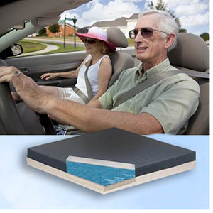 Fluidized gel car cushion